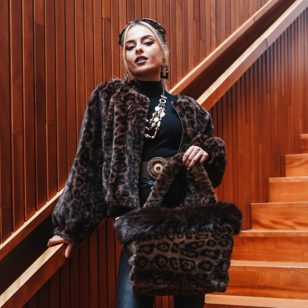 Leopard Fur Jacket (Set Option Available)