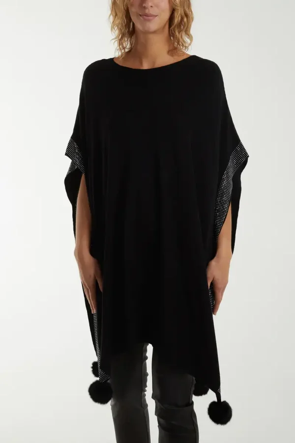 Beaded tassle poncho