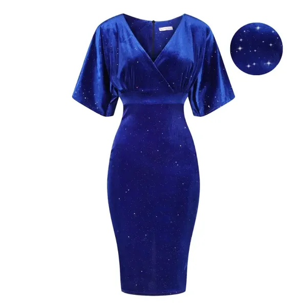 Royal Velour Shimmer dress
