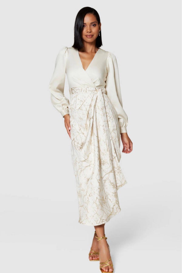 Wrap pencil designer dress