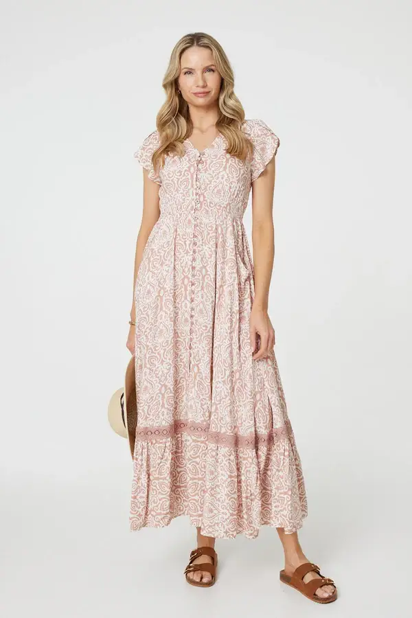 Blush pattern maxi