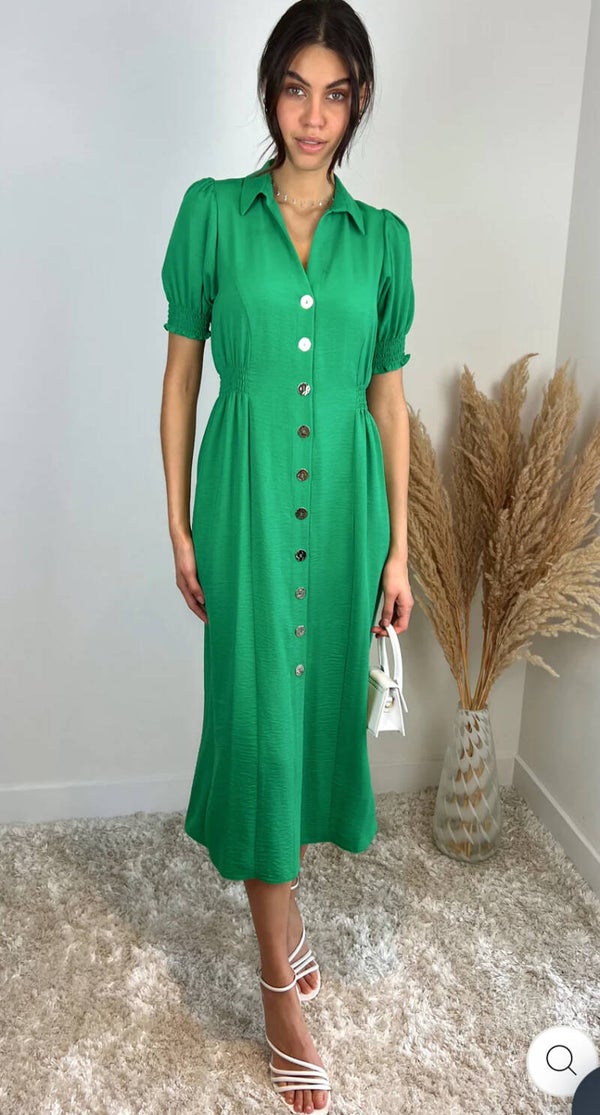 Green Shirt Dress