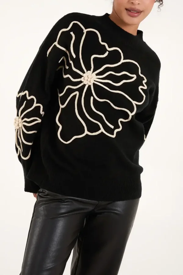 Floral Embroidered Jumper