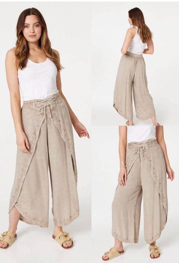 Boho Embroidered Trousers