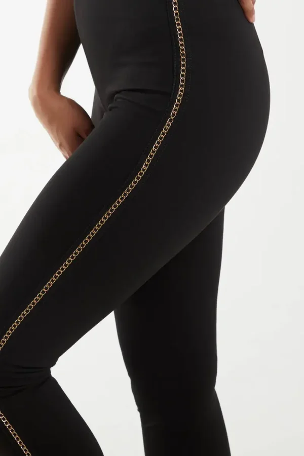 Gold chain leggings