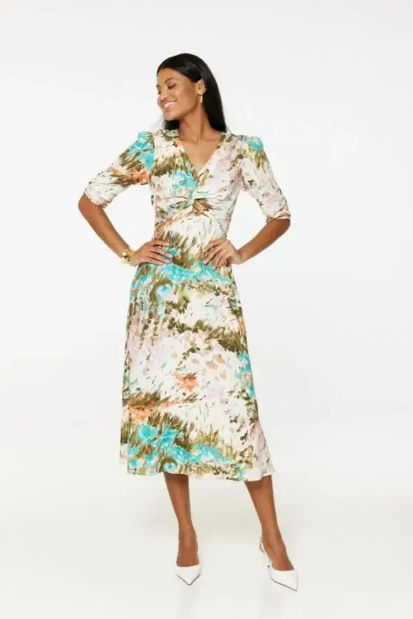 A-line Twist Designer Dress