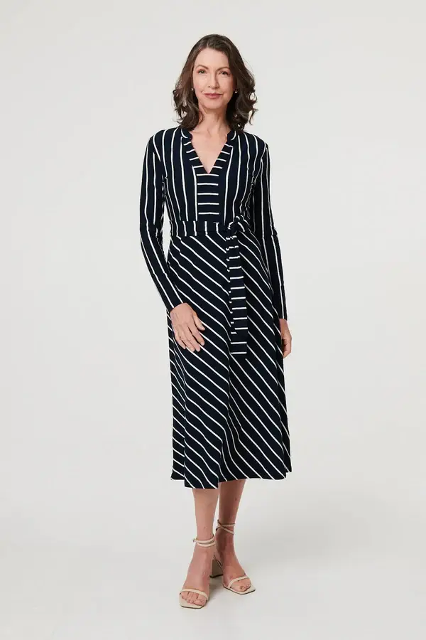 Striped Midi Dress