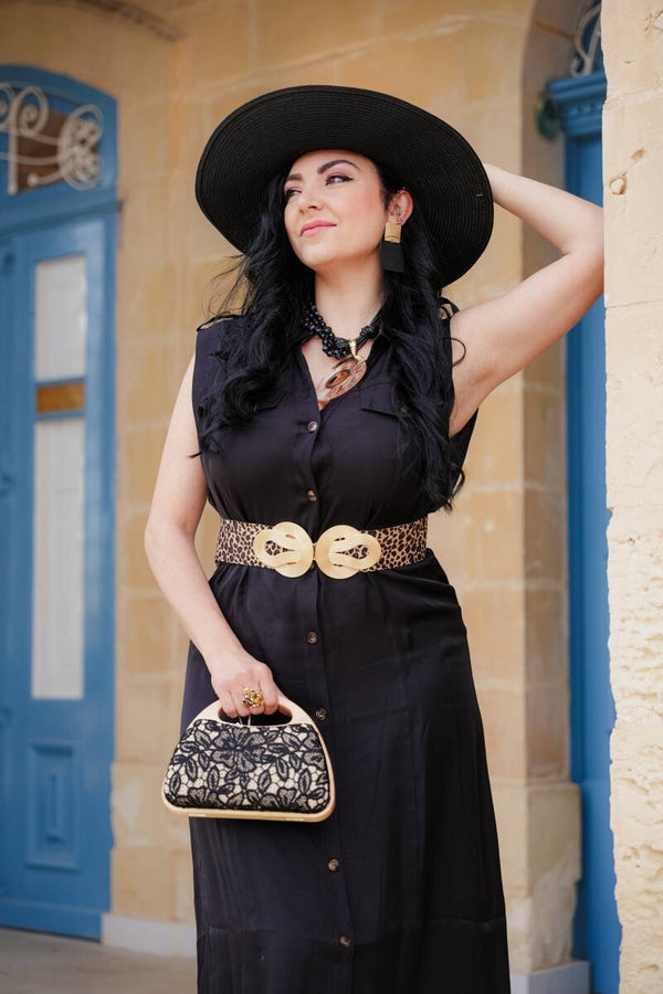 Black V Neck Shirt Dress
