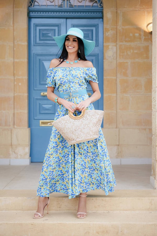 Ditsy Floral Bardot Smock Dress