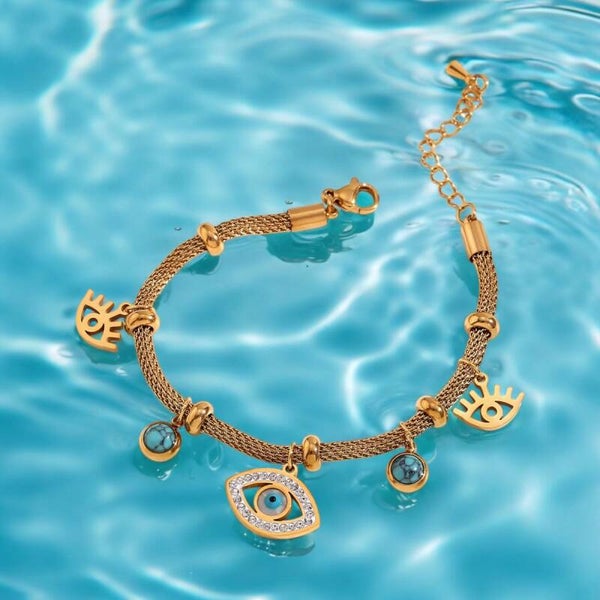 El Ojo 18kt Gold Plated Bracelet