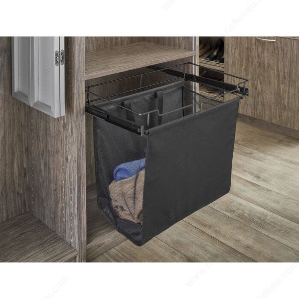 Rev-A-Shelf Sidelines Black Pullout Hamper