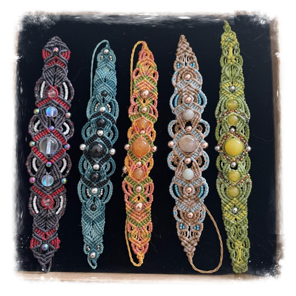 Bracelet tissage en Macramé  collection "4H"