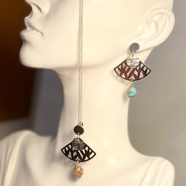 Turquoise d'Arizona - boucles d oreilles Katy