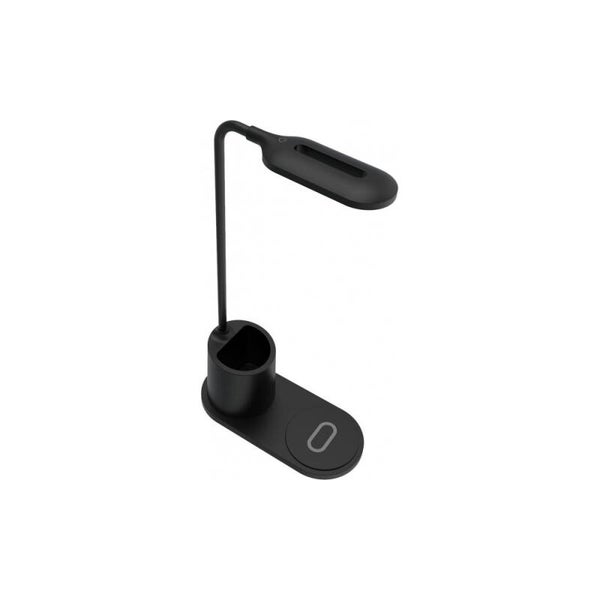 Lampe LED Rebeltec avec chargeur à induction sans fil QI W600 10W haute vitesse, noire