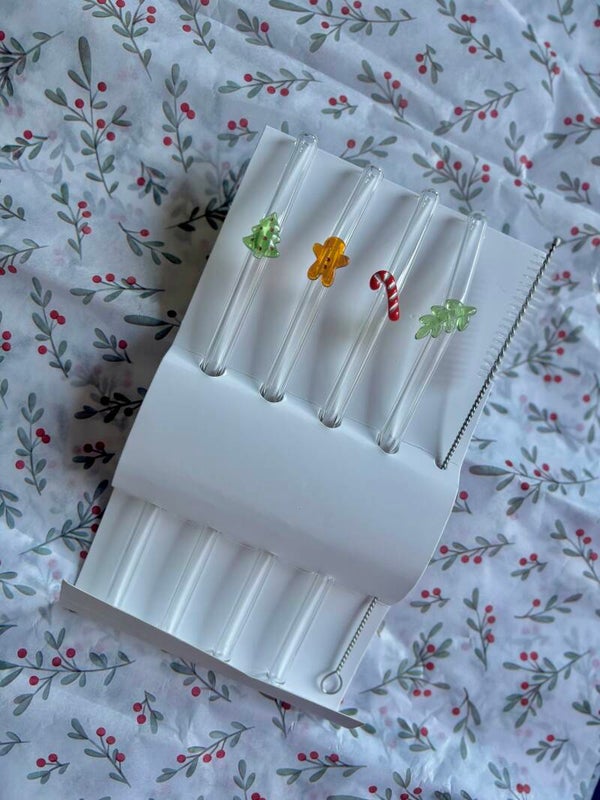 Pailles en verre – Collection “Esprit de Noël” 🎅