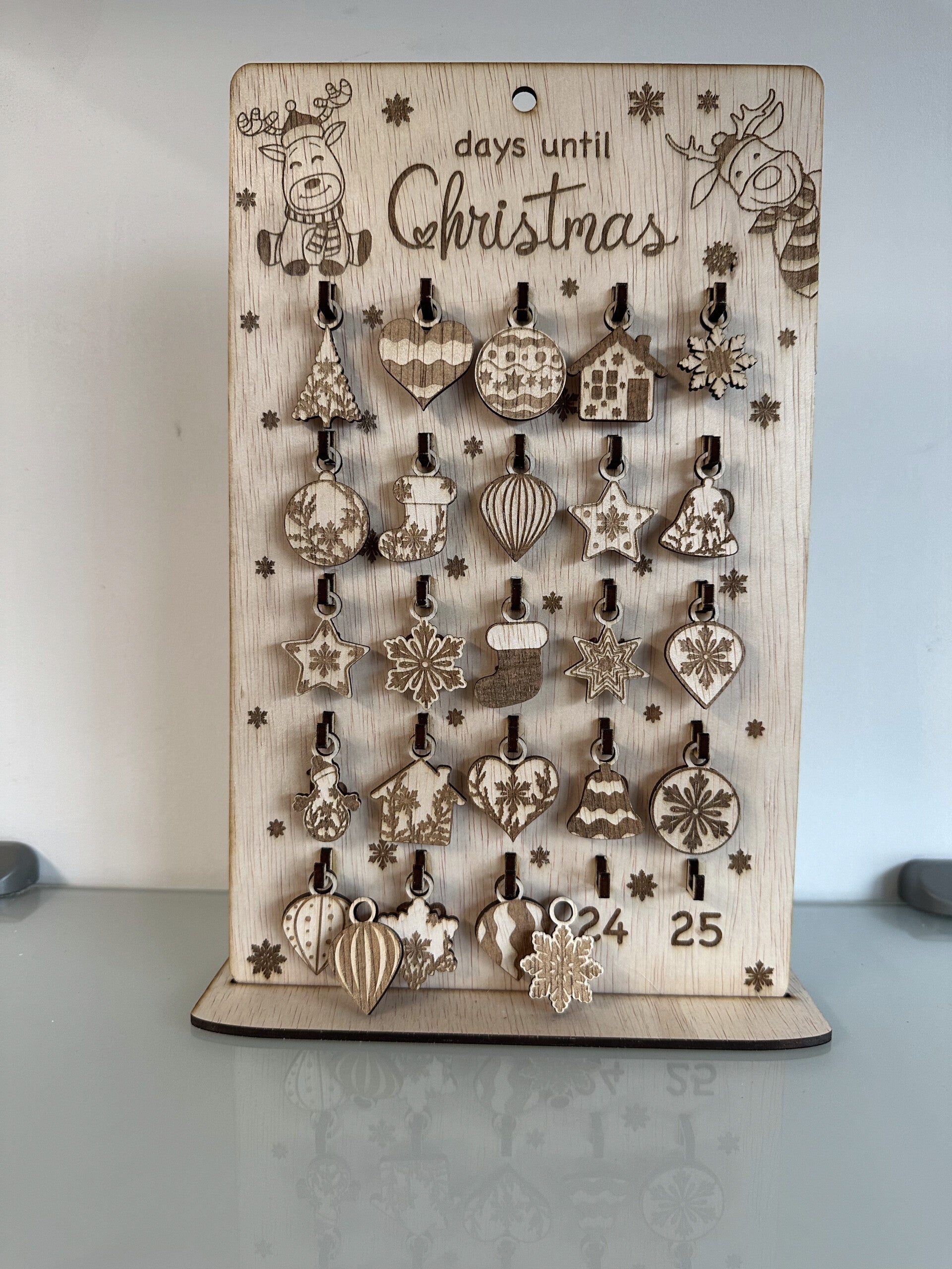 Aftelkalender kerst (29 cm hoog)