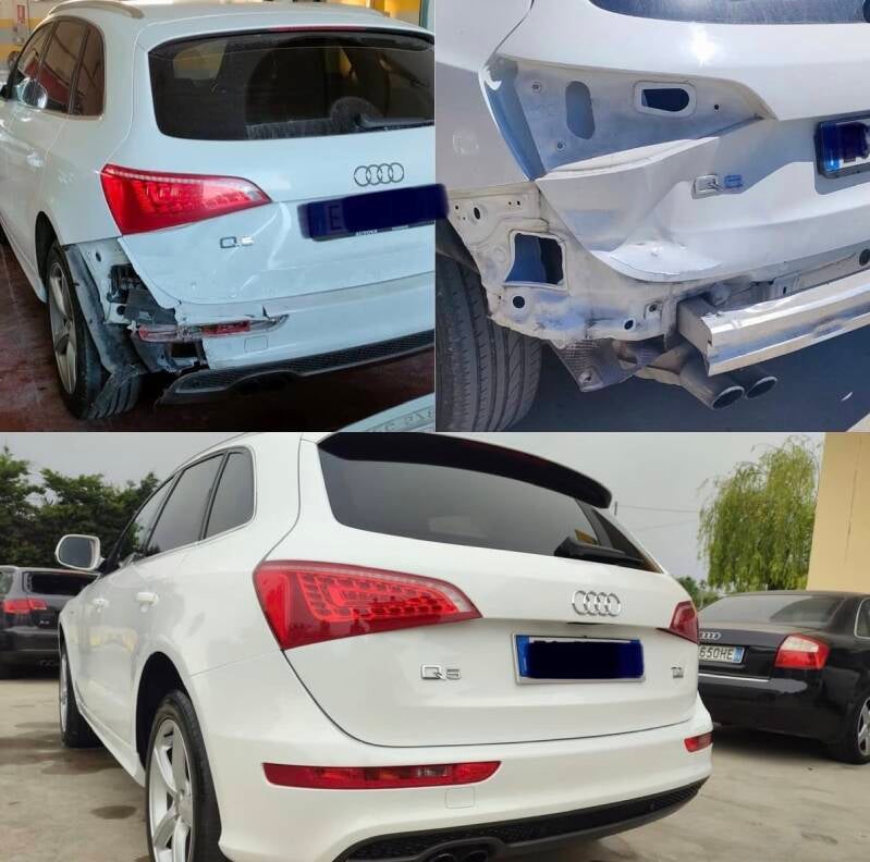 Sostituzione portellone posteriore e paraurti; Lucidatura base dell'auto