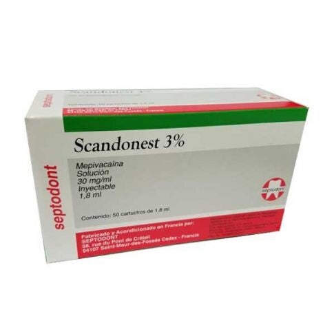 Scandonest 3% (S/vasoconst) Mepivacaina