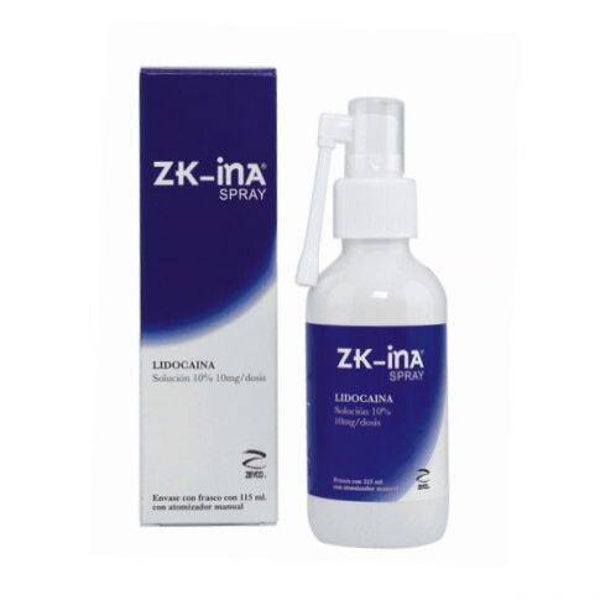 Zk-ina Lidocaina Al 10 Porciento Spray Sin Sabor