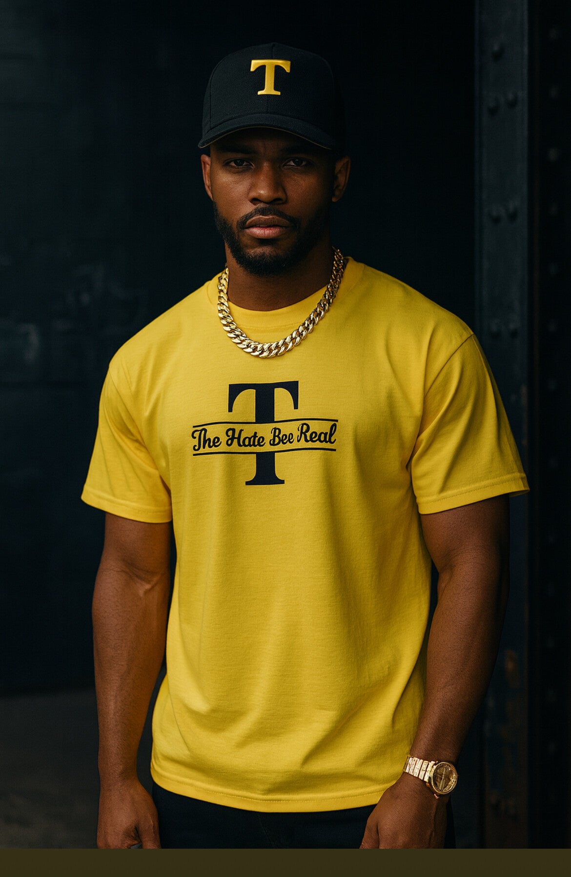 Yellow and Black T Bee Line Tee