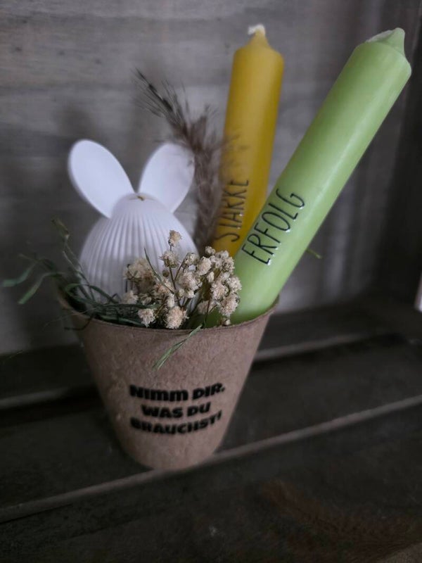 Geschenkbecher „Nimm dir, was du brauchst“ – Oster- & Mutmacher-Set