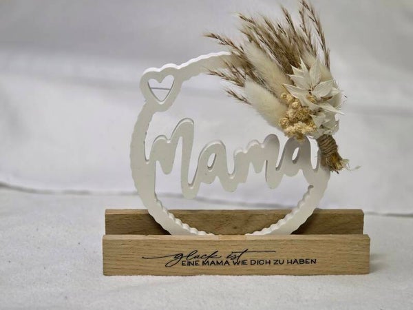 Muttertagsgeschenk Mama mit Trockenblumen | Handgemachte Deko | Geschenk für Mama | Boho Deko | Personalisiertes Geschenk