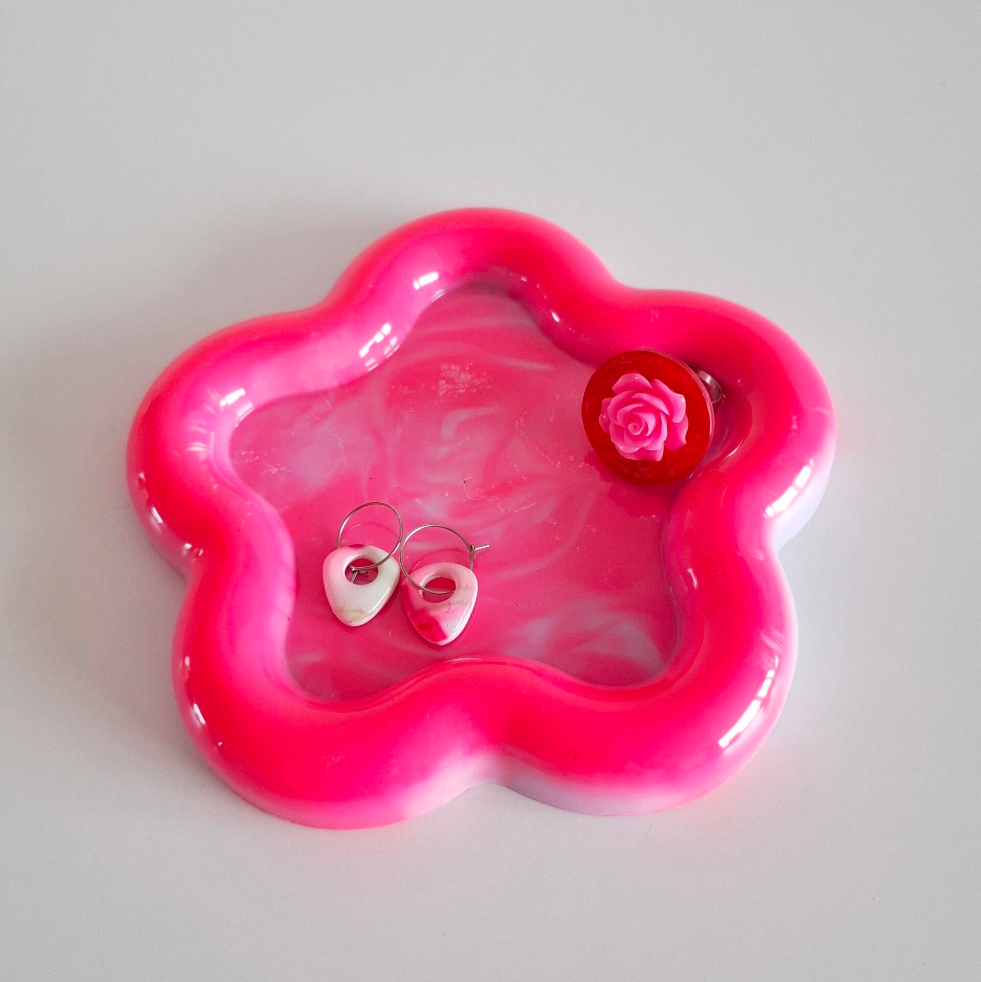 Schaaltje roze Bloem