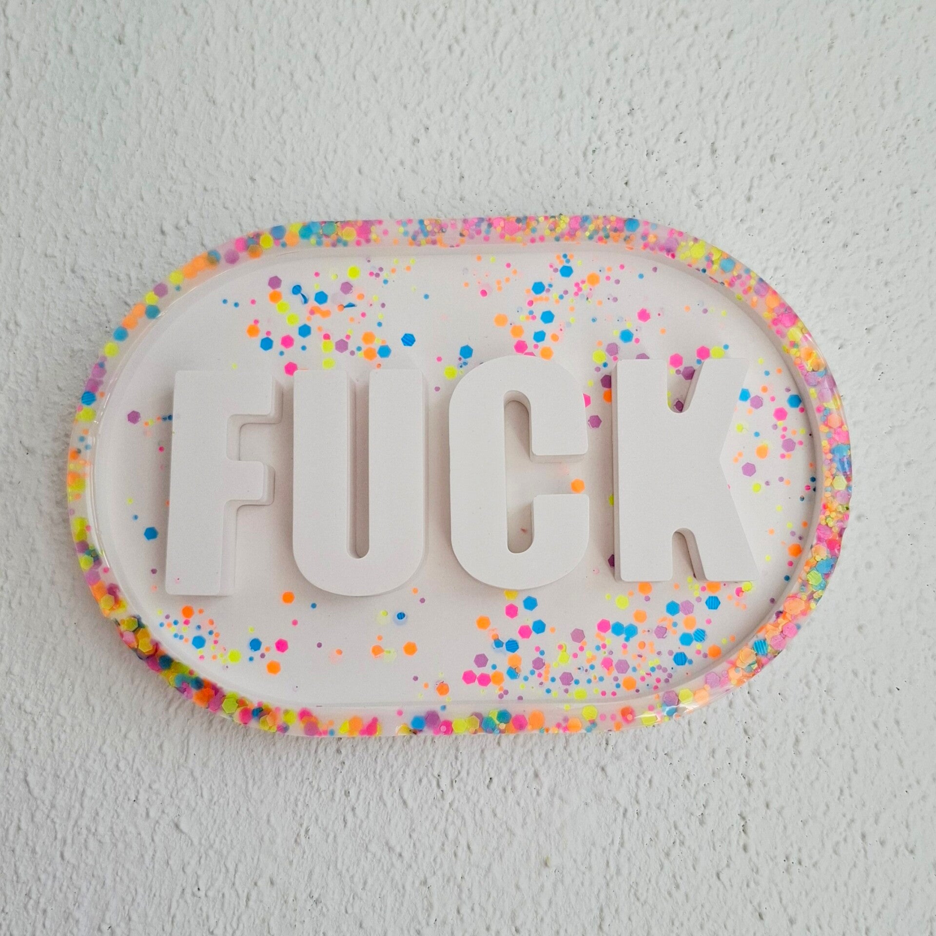 Wandbordje Confetti Fuck