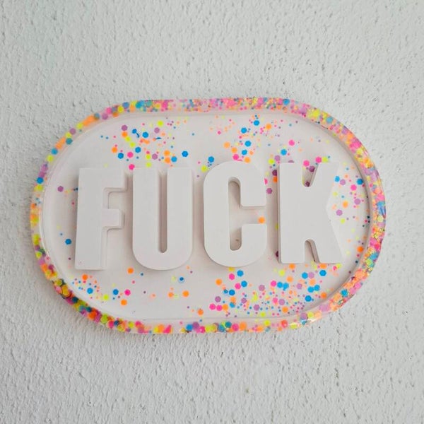 Wandbordje Confetti Fuck
