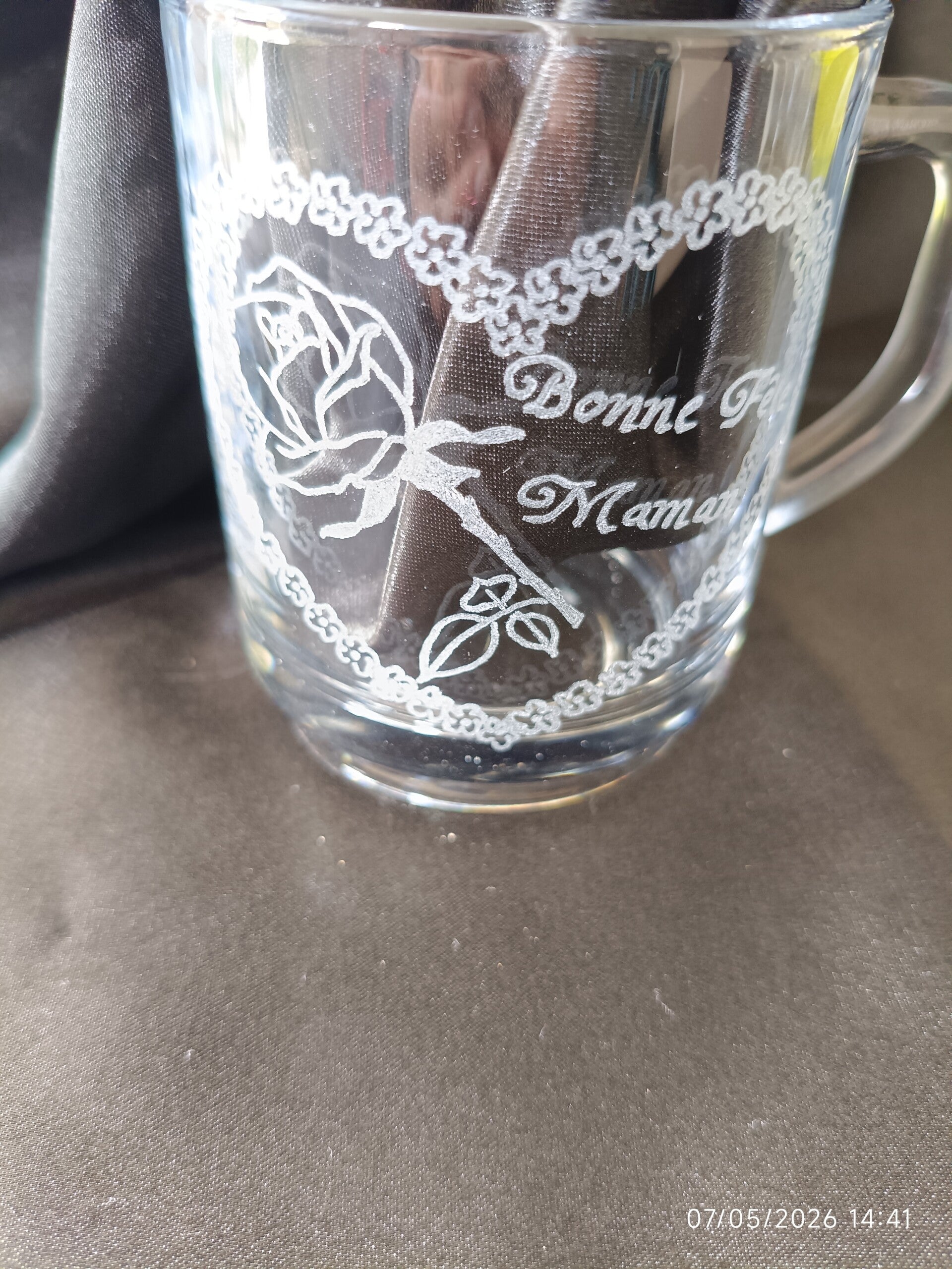 Mug coeur Fleuri