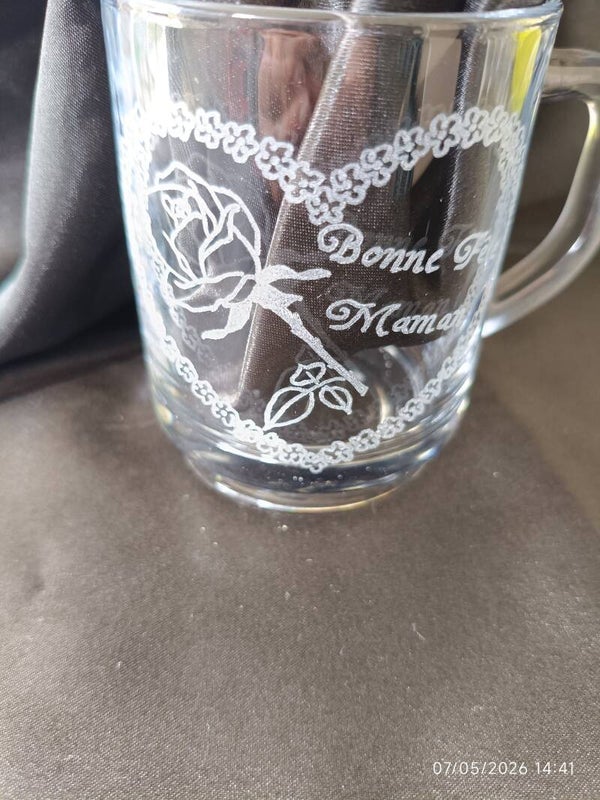 Mug coeur Fleuri