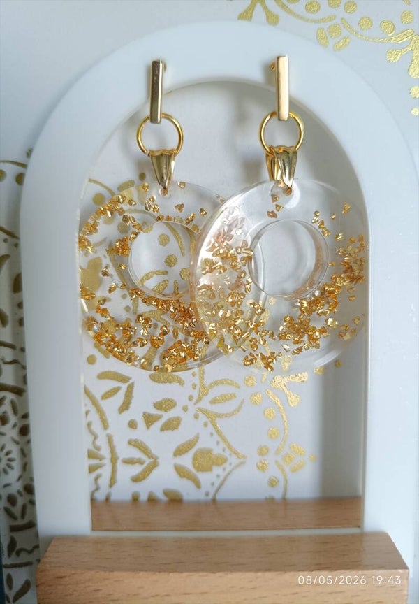 Boucles d'oreilles Halo d'or