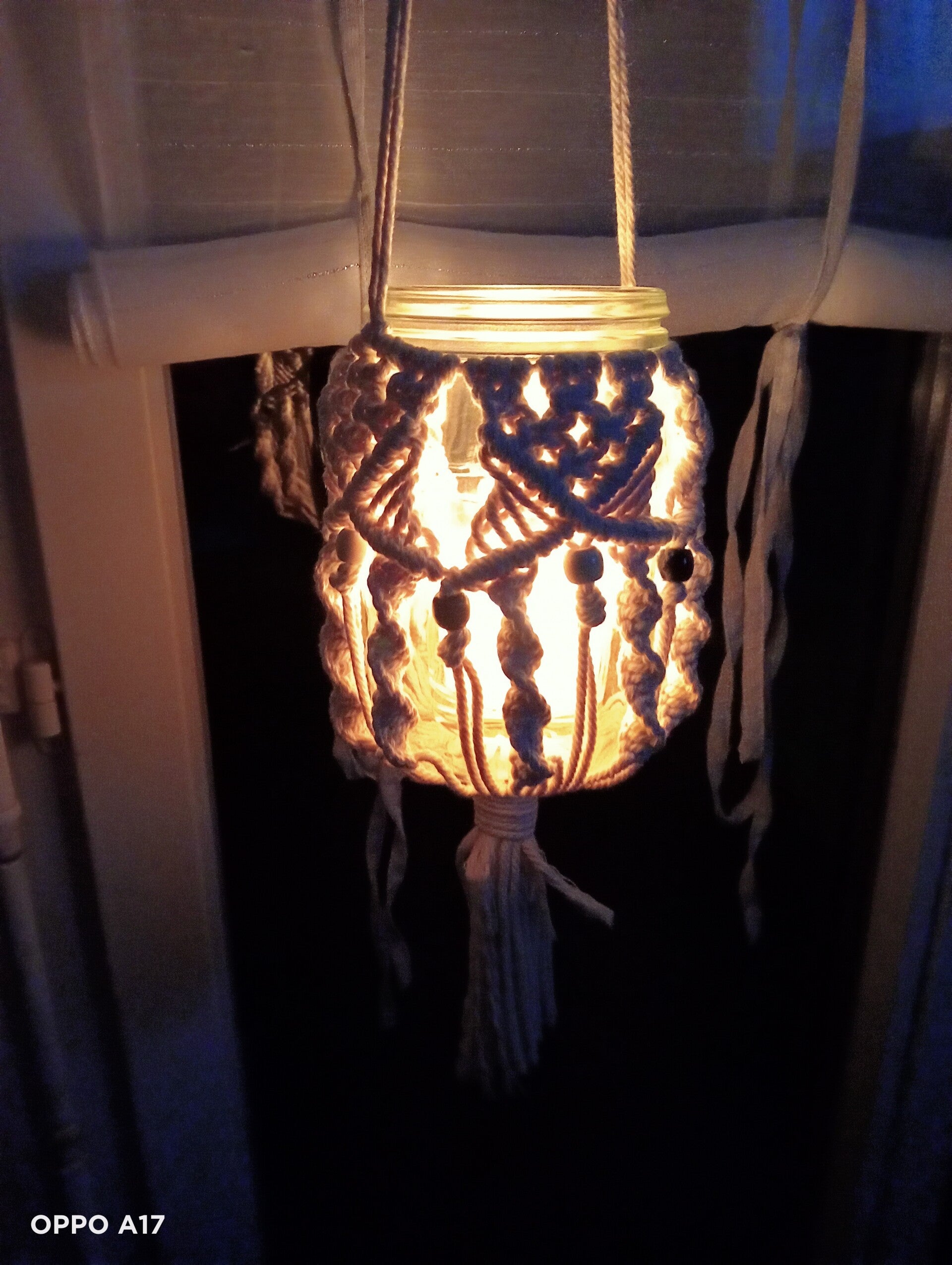 Lanterne en macramé