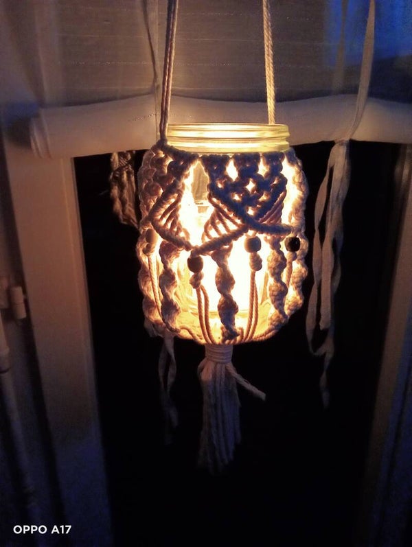 Lanterne en macramé