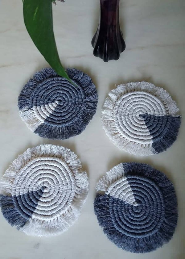 2 Dessous de verre macramé