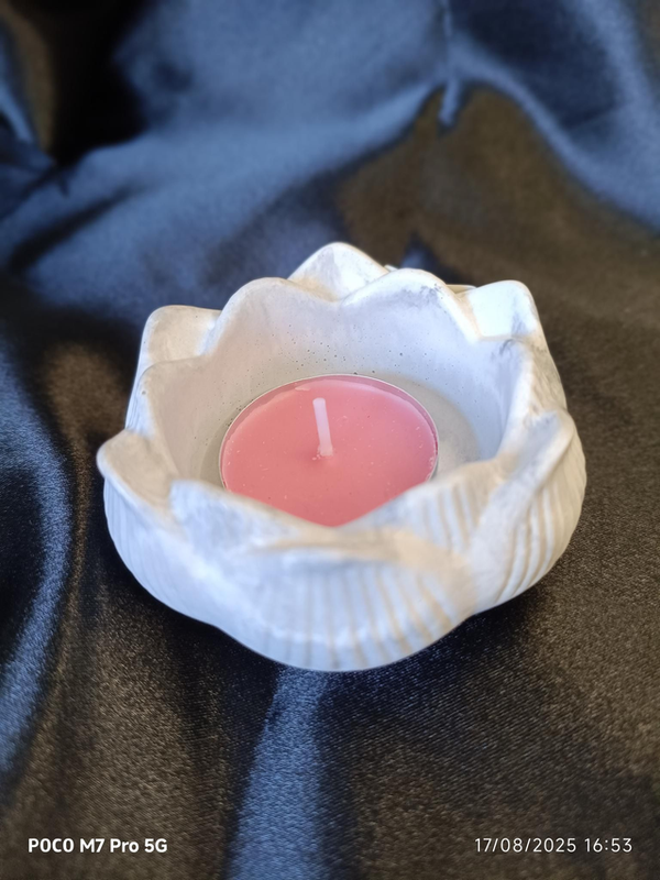 Photophore lotus effet marbre