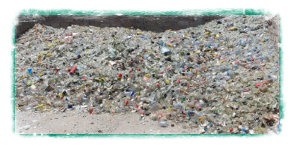 Vidrio de reciclaje cristalino