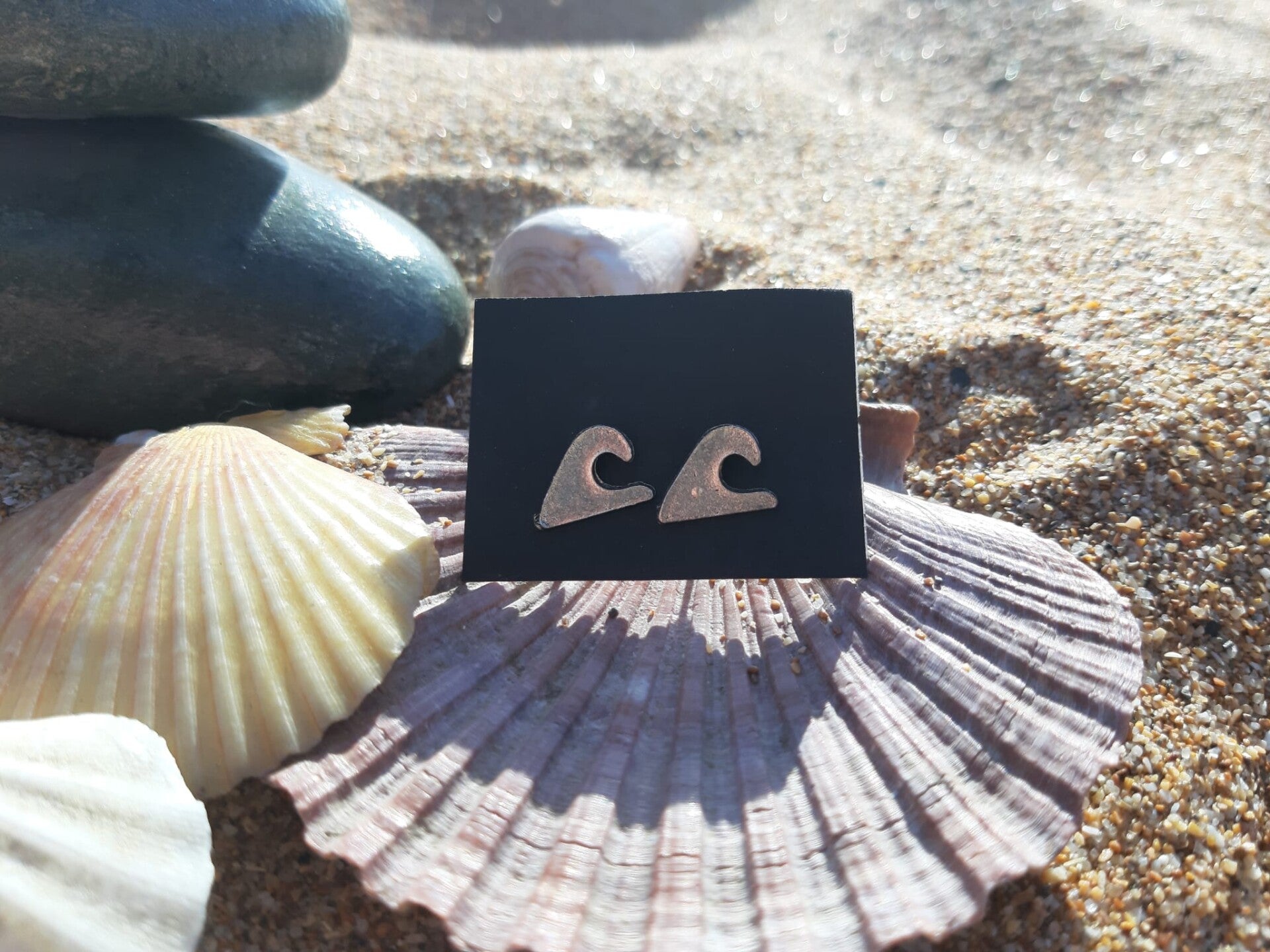 Pendientes olas plateadas (limitadas)