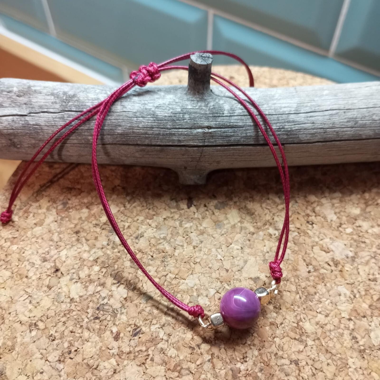 Pulsera hilo decoración central