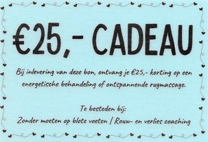 Cadeaubon voor vrouwen, rouw en verlies, 25 euro