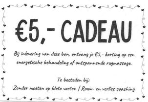 Cadeaubon voor vrouwen, rouw en verlies, 5 euro