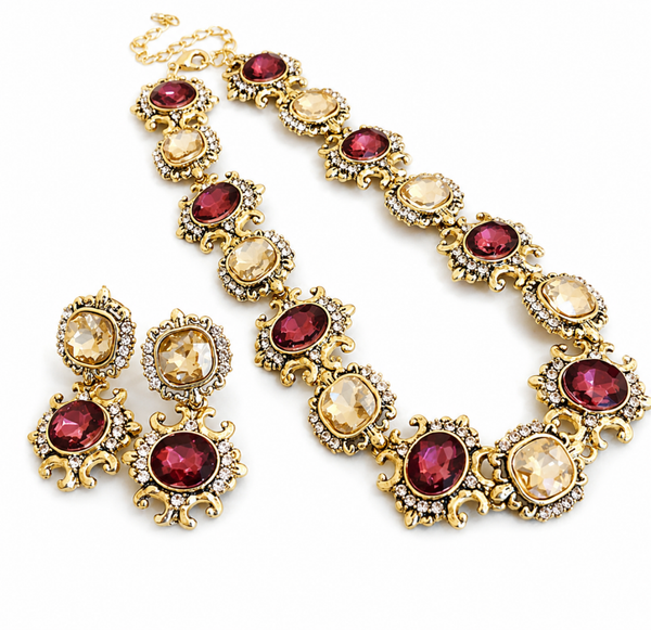 Royal Ruby Elegance Jewelry Set