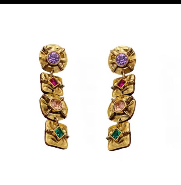 Golden Luxe Crystal Statement Earrings