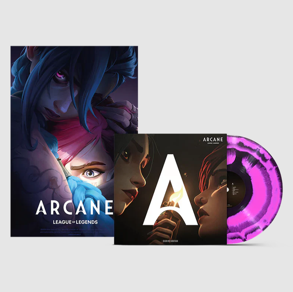 Arcane - Vinyle - Saison 1 Soundtrack: Pink & Black Splatter Vinyl LP + affiche