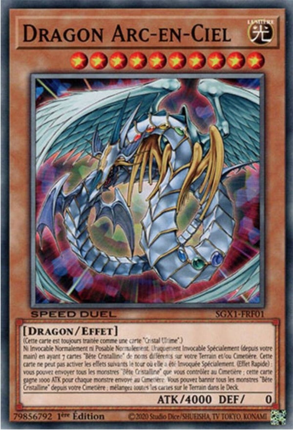 Yu-Gi-Oh ! Deck Bête Crystalline - Arc-en-ciel prêt pour être jouer en français