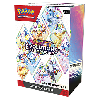 Pokemon - Ecarlate et Violet - Evolutions Prismatiques Lot Bundle de 6 Boosters
