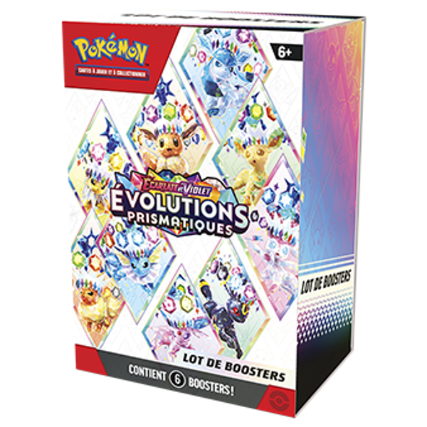 Pokemon - Ecarlate et Violet - Evolutions Prismatiques Lot Bundle de 6 Boosters