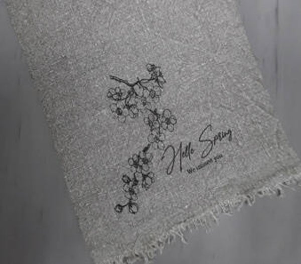 Shabby doek Hello Spring