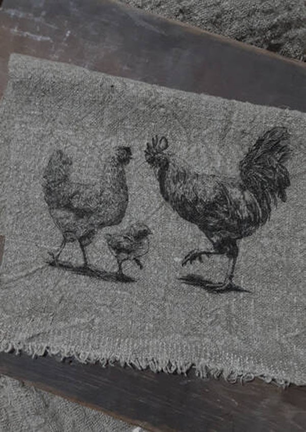 Shabby doek Kip Familie