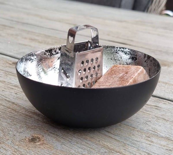 Rasp set schaaltje zwart/zilver